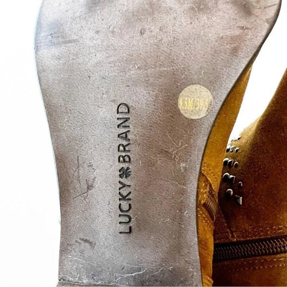 Lucky Brand Brown Suede Studded Ankle‎ Boot Latinia Size 9.5 Coastal Cowgirl - Picture 11 of 14
